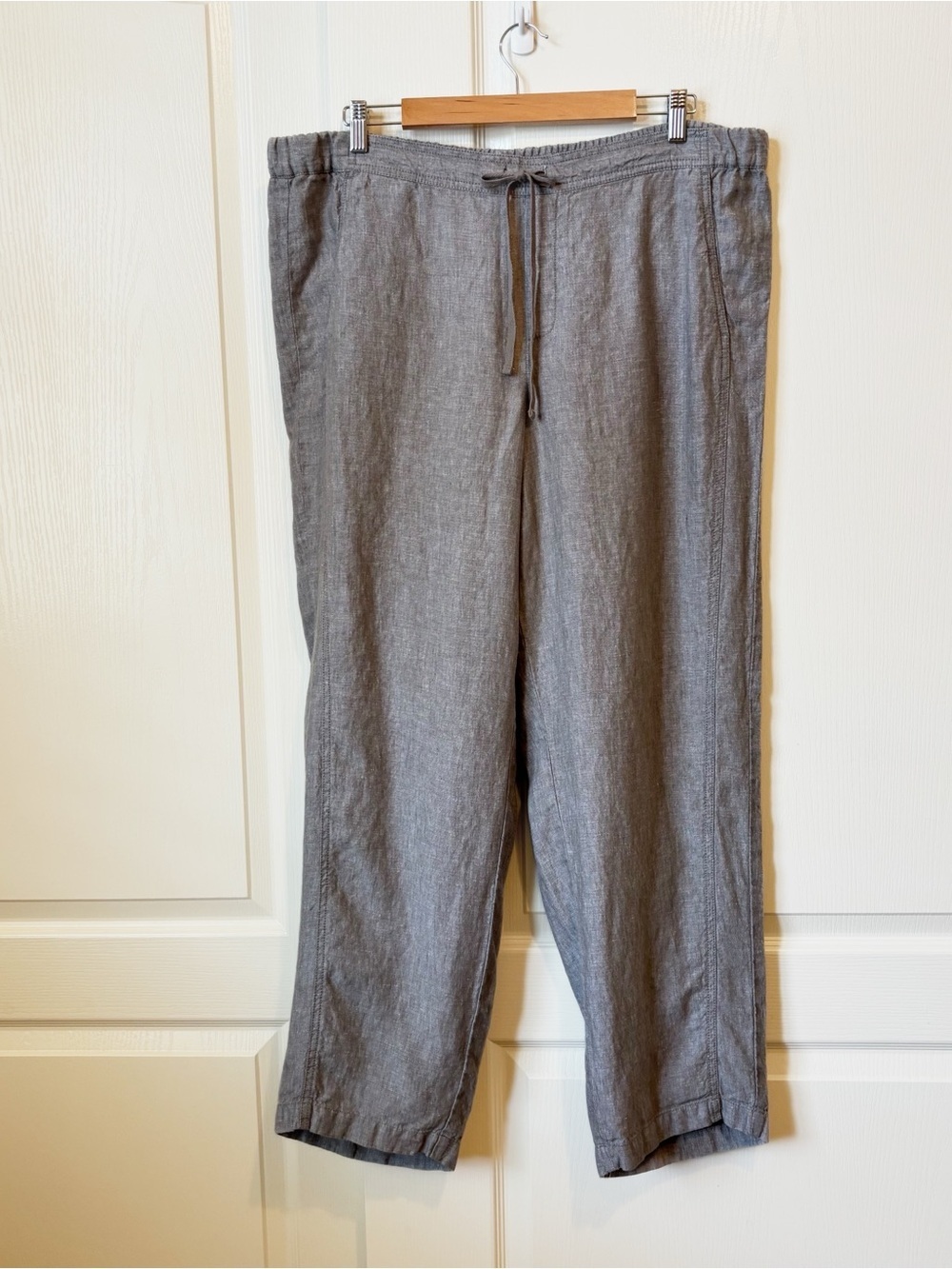 J Jill Love Linen Pull On Pants Drawstring Waist Pockets Beach Coastal Womens XL